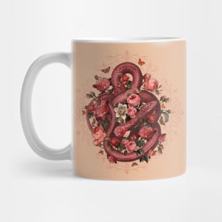 Pink Snakes and Roses Mug